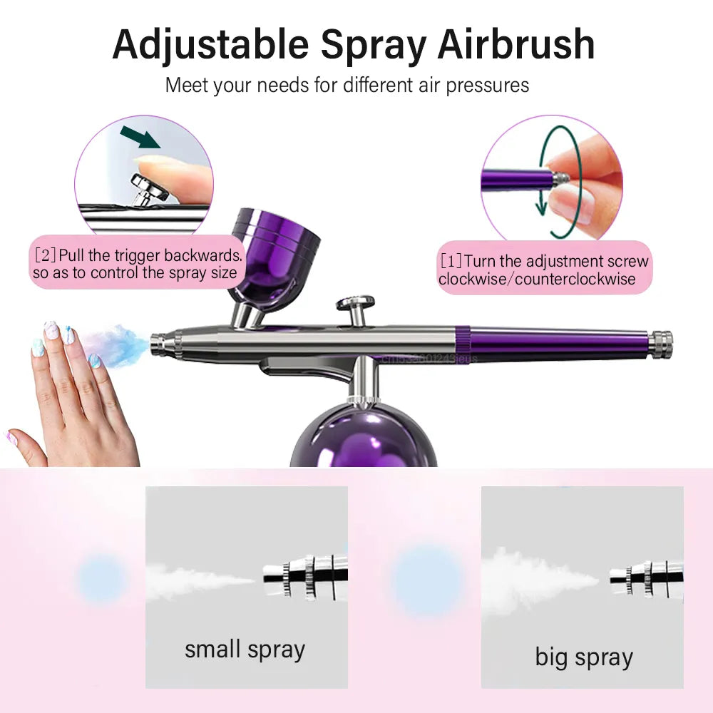 Aerógrafo portátil compresor aerosol  Compresor de aire portátil aerógrafo-32  aerógrafo-Aliexpress